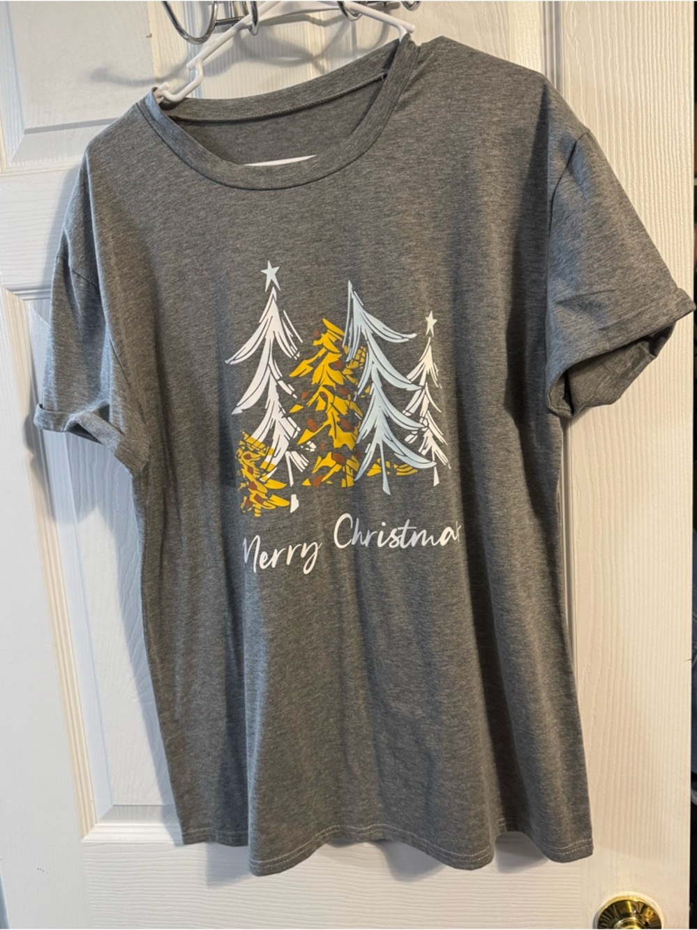 Merry Christmas Grey Holiday Tee
